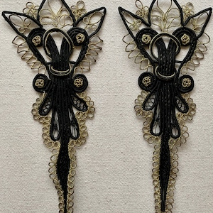 Edwardian Gold Metal and Cord Applique