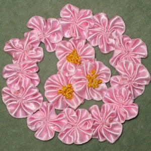 Silk Satin Ribbon Flowers