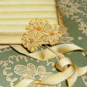 Französisches Seide Picot Ombre Antique Ribbon - Café au lait