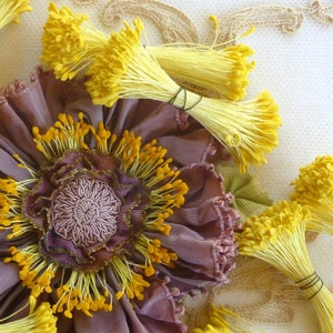 Vintage Flower Stamens- Sunflower Yellow