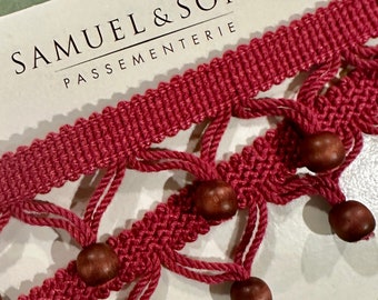 Samuel & Sons Passementerie Trim Cranberry Red