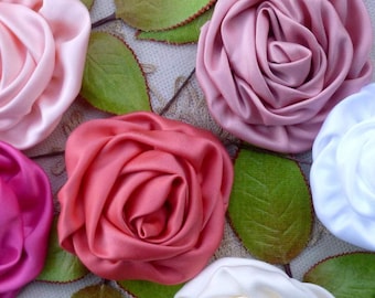 Gather Roses While You May Ribbon Flower