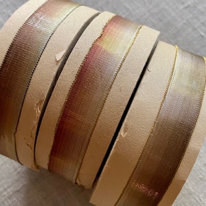 Antique French Ombre and Gold Metal Ribbon