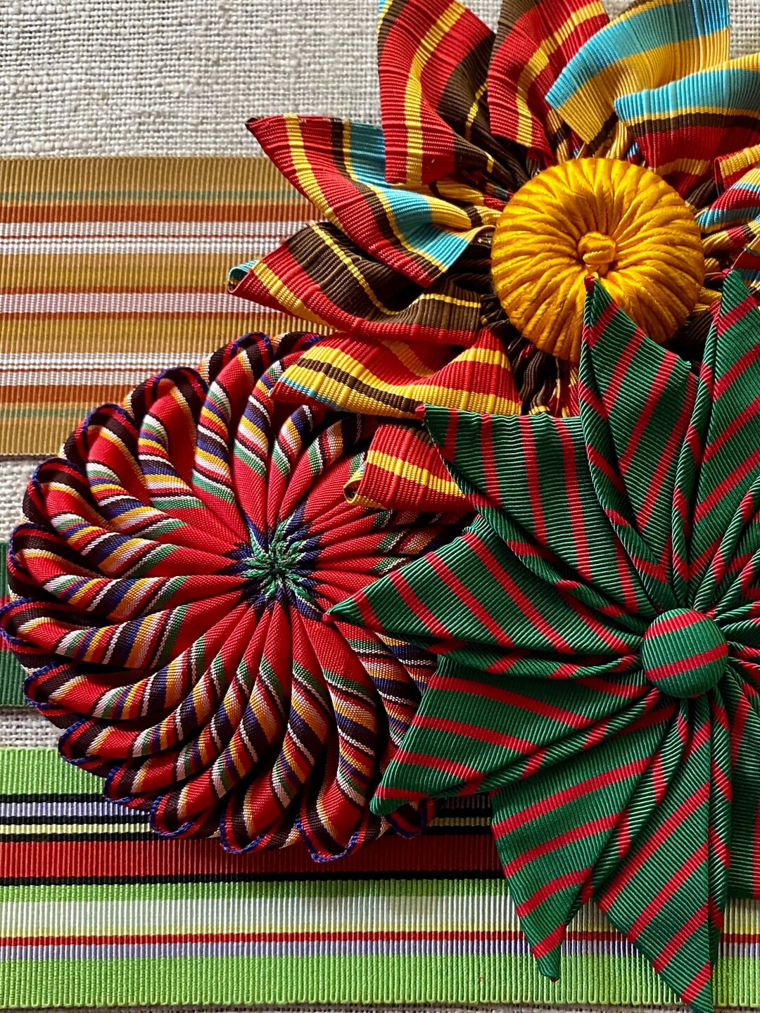 French Vintage Ribbons for Cocardes in Four Colors - Etsy