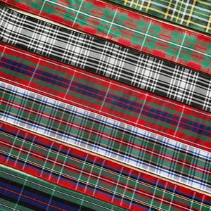 Tartan Ribbons in Seven Clans and Two Sizes - Etsy