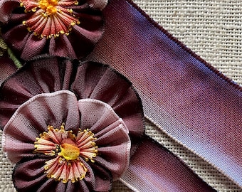 French Ombre Ribbon Iridescent with Wired Edges