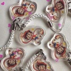 Monkey D Luffy One Piece Acrylic Cellphone Charm Keychain