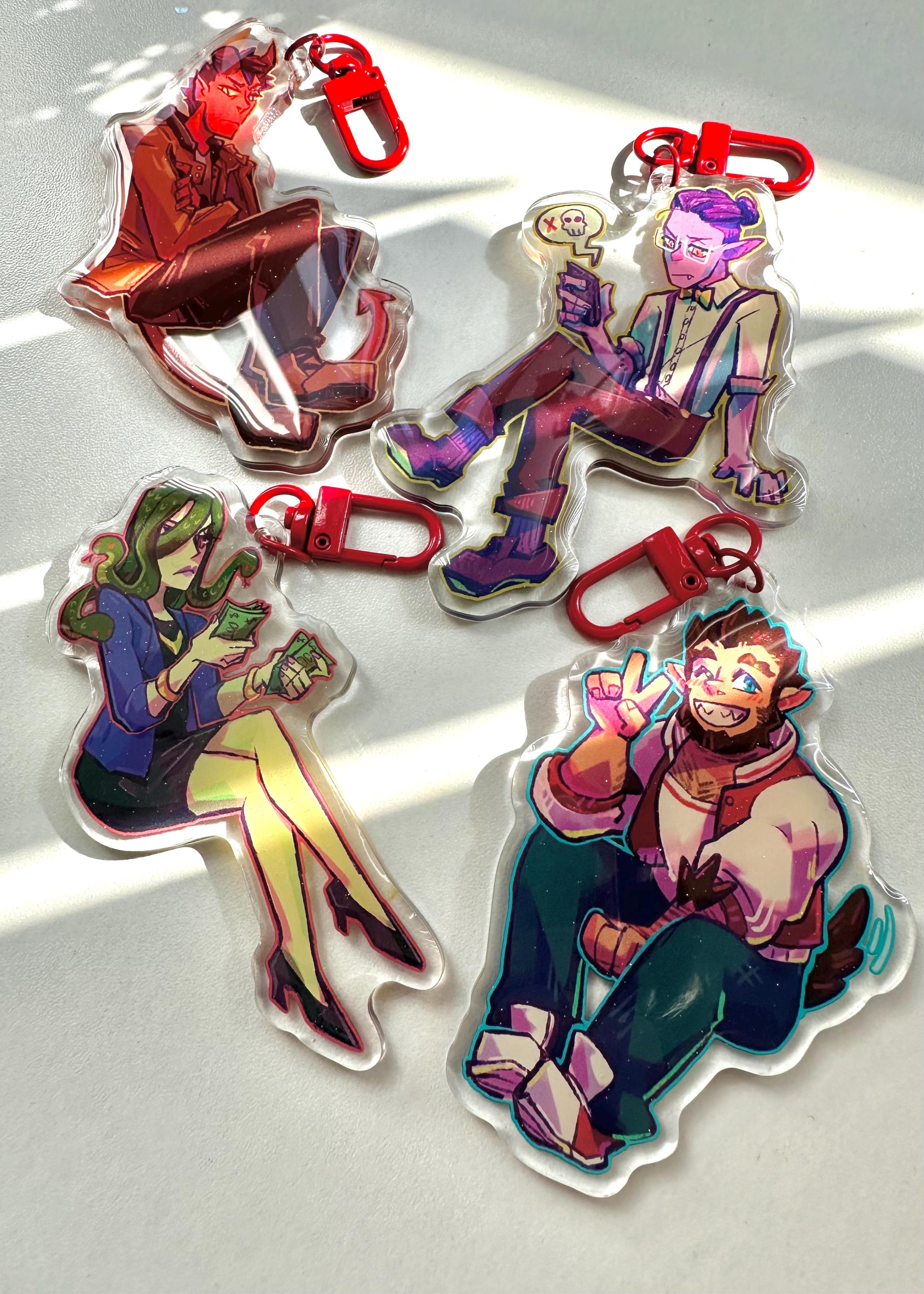 Liam De Lioncourt Monster Prom Acrylic Keychain Charm Monster Con