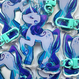 Rarity MLP Acrylic Keychain Charm My Little Pony