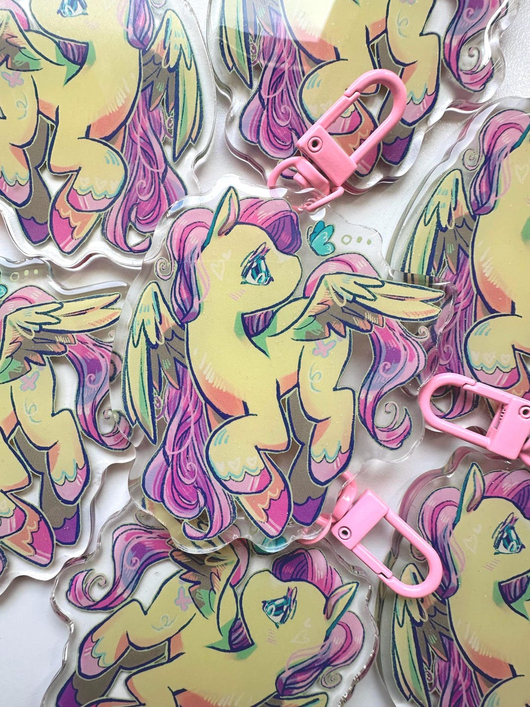 Mlp Key Card Fluttershy MLP Acrylic Keychain Charm My Little Pony - Etsy