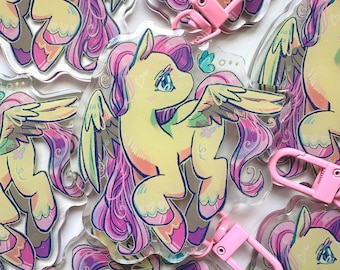 Fluttershy MLP Acrylic Keychain Charm My Little Pony