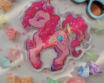 Pinkie Pie MLP Acrylic Keychain Charm My Little Pony