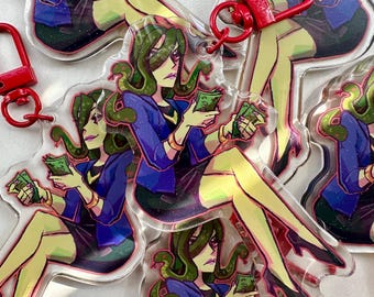 Vera Oberlin Monster Prom Acrylic Keychain Charm Monster Con Fanart Merch