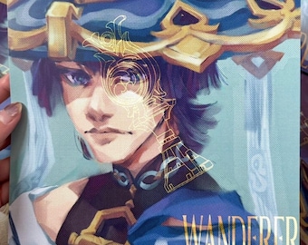 Wanderer Scaramouche Genshin Impact Gnosis Square Art Print