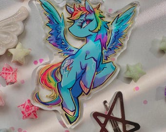 Rainbow Dash MLP Acrylic Keychain Charm My Little Pony