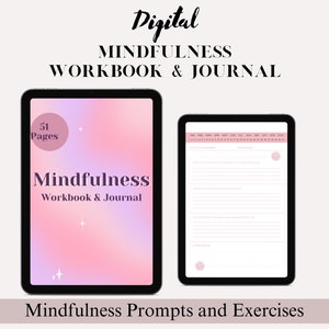 Mindfulness Journal - Mindfulness Notebook - Mindfulness Prompts and Exercises - Pdf Download Digital Mindfulness Planner - Self Improvement
