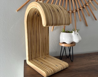 Mid Century Modern Wooden Lamp- handmade desk lamp