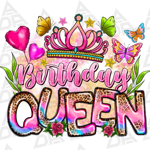 Birthday Queen Png, Sublimation Design Download, Birthday Party Png, Birthday Png, Birthday Crown Png, Sublimate Designs Download