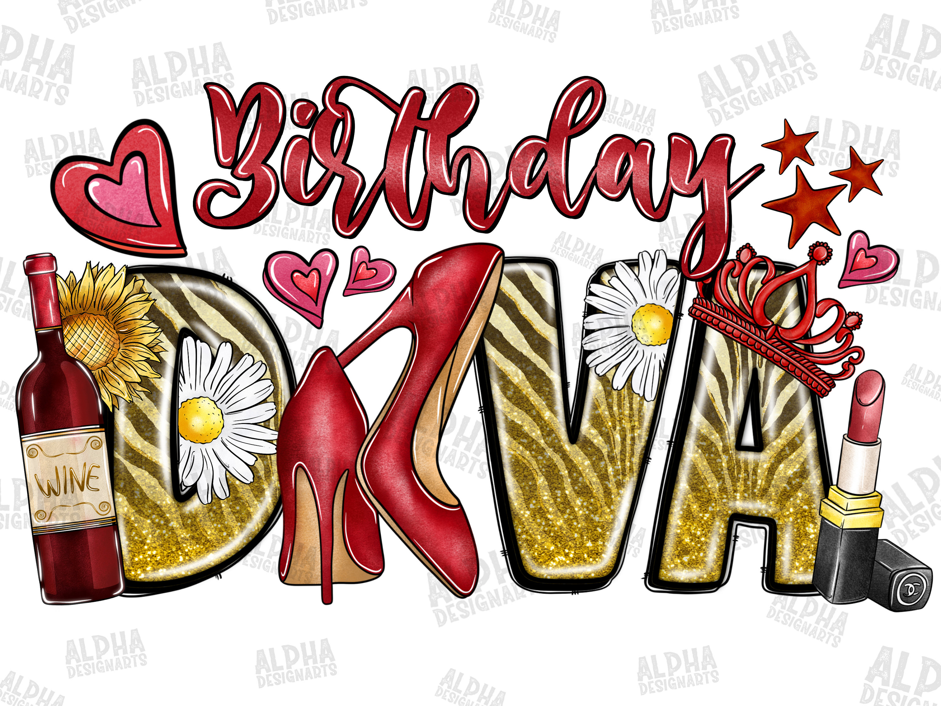 Birthday Diva Png Birthday Png Birthday Queen Png Birthday Etsy