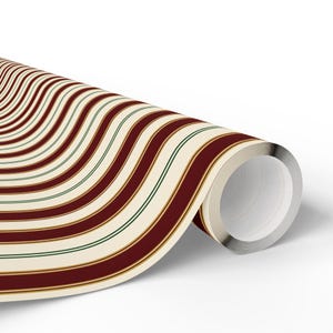 Ralph Lauren Christmas, Heritage Christmas Wrapping Paper Roll, Tartan Plaid Gift Wrap, Burgundy Green Navy Christmas Paper image 8