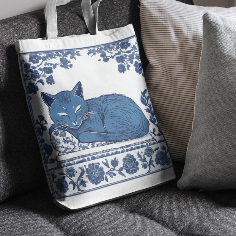 Chinoiserie Cat Wall Art, Clipart, Blue White PNG, Digital Download, Printable Decor, Scrapbooking Illustrations, Graphics, Asian Inspired