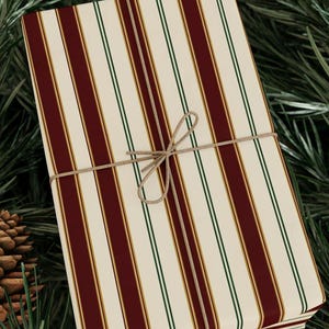 Ralph Lauren Christmas, Heritage Christmas Wrapping Paper Roll, Tartan Plaid Gift Wrap, Burgundy Green Navy Christmas Paper image 4
