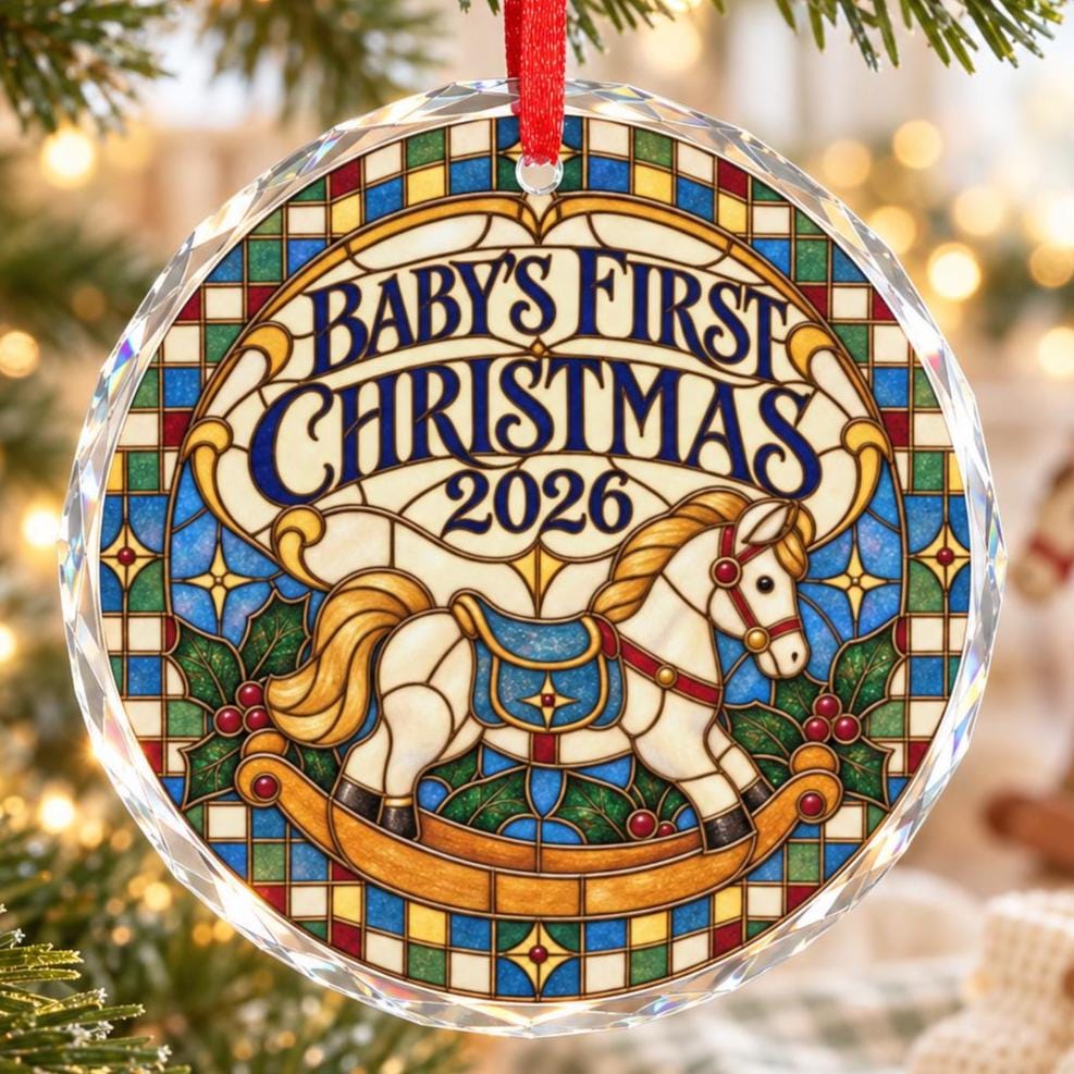 Stained Glass Baby First Christmas - Etsy