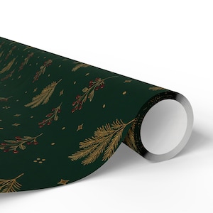 Ralph Lauren Christmas, Heritage Christmas Wrapping Paper Roll, Tartan Plaid Gift Wrap, Burgundy Green Navy Christmas Paper image 6