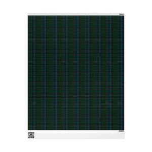 Blackwatch Plaid Wrapping Paper, Ralph Lauren Christmas, Navy Blue Tartan Pattern Gift Wrap image 6