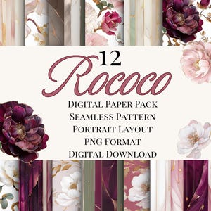 Naadloos rococo-patroon, chinoiserie digitaal bloemenpapier, roze en gouden bloemen, rommeldagboek, coquette bloemmotief, geode,
