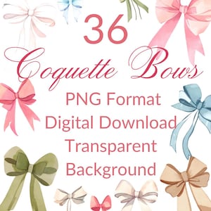 Coquette Bow kunst aan de muur, lente strikken afdrukbare clipart, PNG-bundel, roze strikken, digitale download, slaapkamer decor, maximalist kamer, POD-afbeeldingen,