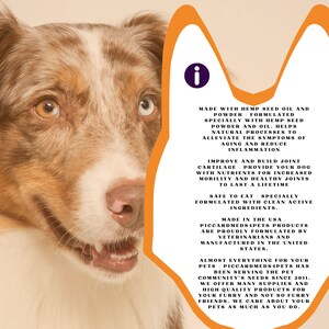 PiccardNaturePets StrongFlex avec support articulaire en chanvre pour chiens 60 bouchées douces image 3