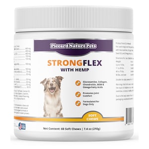 PiccardNaturePets StrongFlex avec support articulaire en chanvre pour chiens 60 bouchées douces image 1