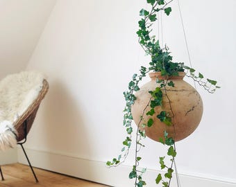 Minimalistische Blumenampel aus Drahtseil: Edelstahl Rankhilfe