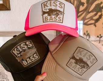 Kiss My Bass Trucker Hat