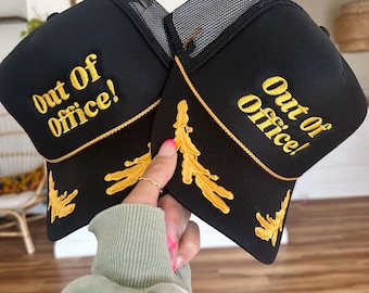 Out Of Office Foam Embroidered Trucker Hat