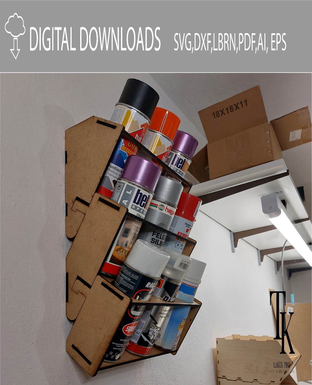 Spray Can Holder, Spray Paint, Can Holder, Spray Can Holder SVG, Laser