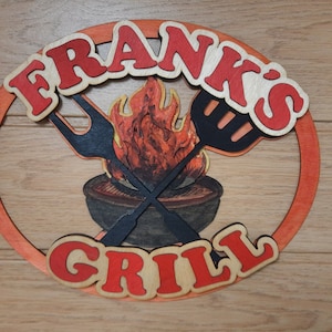 Grill Sign, Unique Grill Master Sign – Handmade, Personalized Gift for BBQ Lovers