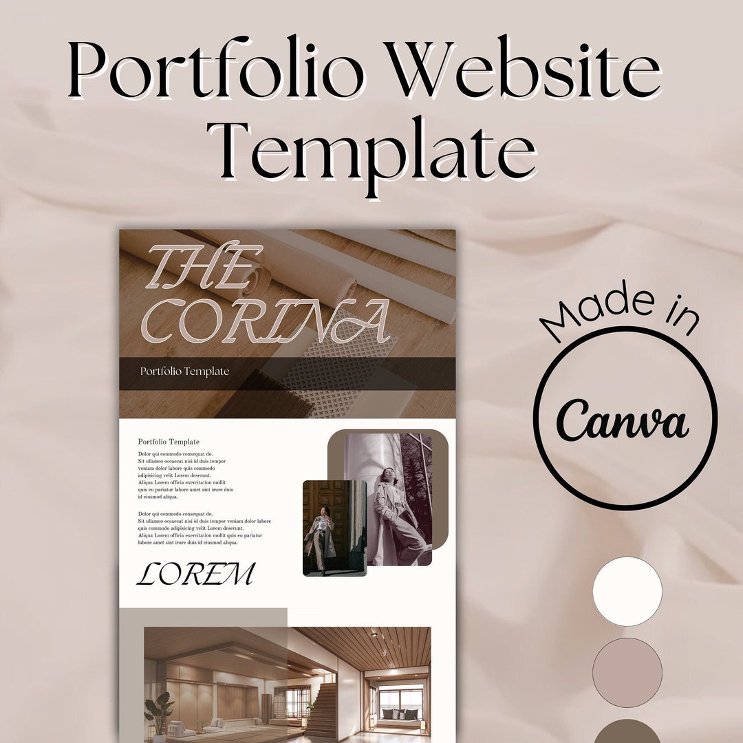 Canva Portfolio Website Template - Etsy
