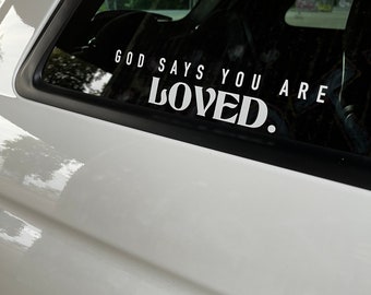 Car sticker LOVED.