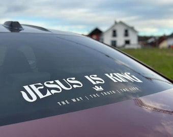 Car sticker Jesus is King