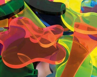 6mm Acrylic Blanks- Various shapes- pack of 25