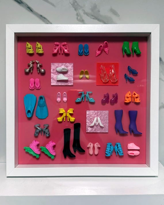 Barbie shoe art sale
