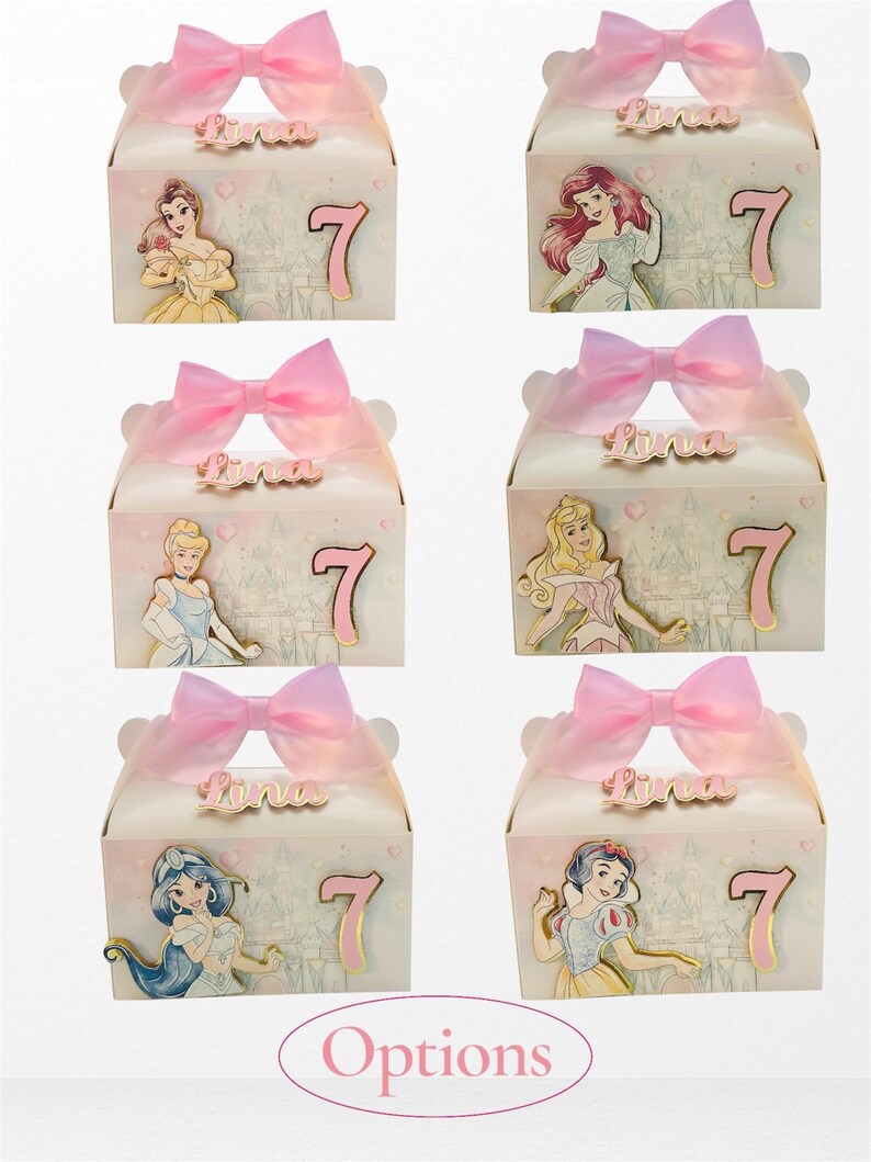 Princess Favor Boxes With Ribbon - Etsy