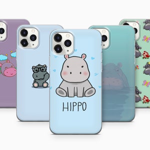 Karton Hippo Telefon Fall Für iPhone 15Promax 14Pro 13 Pro 12 11 X XS Samsung Galaxy S24Ultra S23Plus S22 S21 S20 Google Pixel 8Pro 7Pro 6