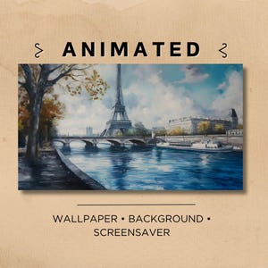 Aquarelle animée « Tour Eiffel » de Paris | vidéo, économiseur d'écran, arrière-plan, papier peint | Fleurs, Art en mouvement, Jolie, Nature