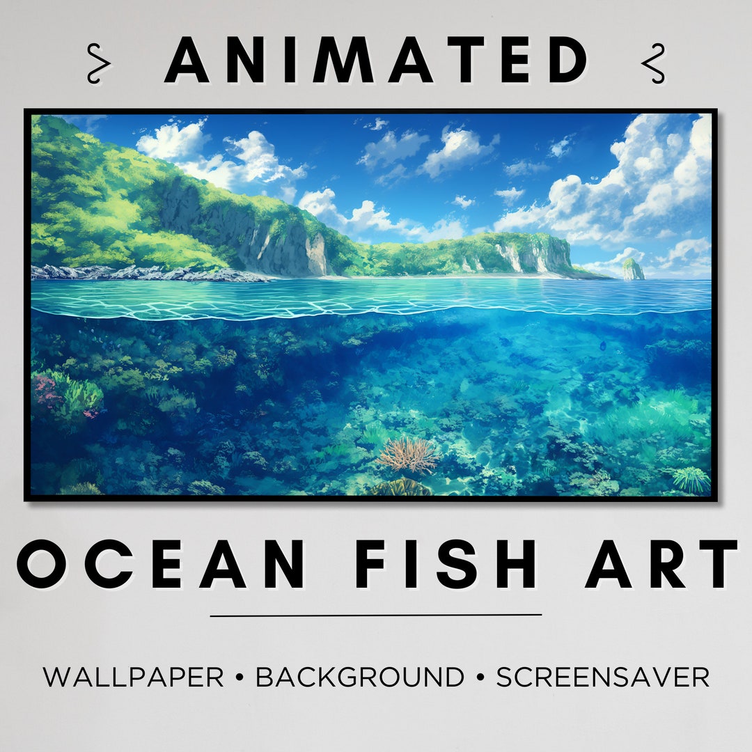 Animated Ocean Fish Painting Art Video, Screensaver, Background ...