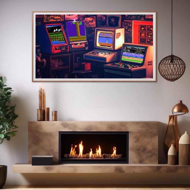 SEAMLESS ANIMATED Background Screensaver Wallpaper | Retro Mini Arcade ...
