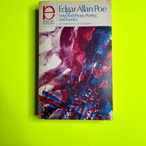 Edgar Allan Poe Selected Poetry, Prose, And Eureka Rinehart Editions 1950 Softcover Book