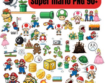 Clipart PNG | Personagens | Clipart dos Irmãos Mario | Aniversário do Mario | Download Digital